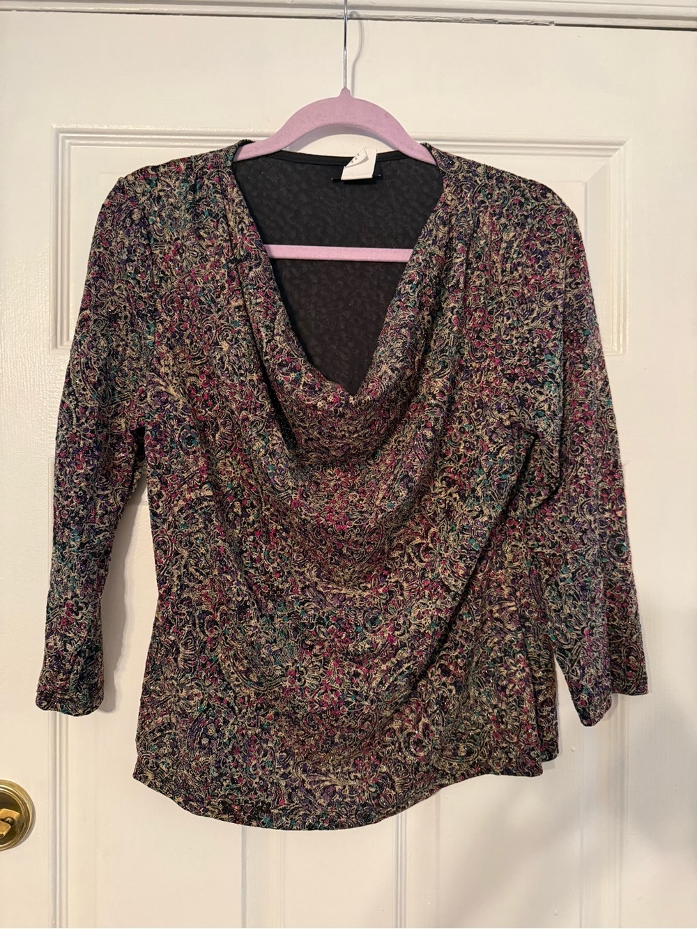 MSK Multicolor Cowl Neck Blouse